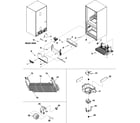 Crosley CB19G6Q evaporator area & rollers diagram