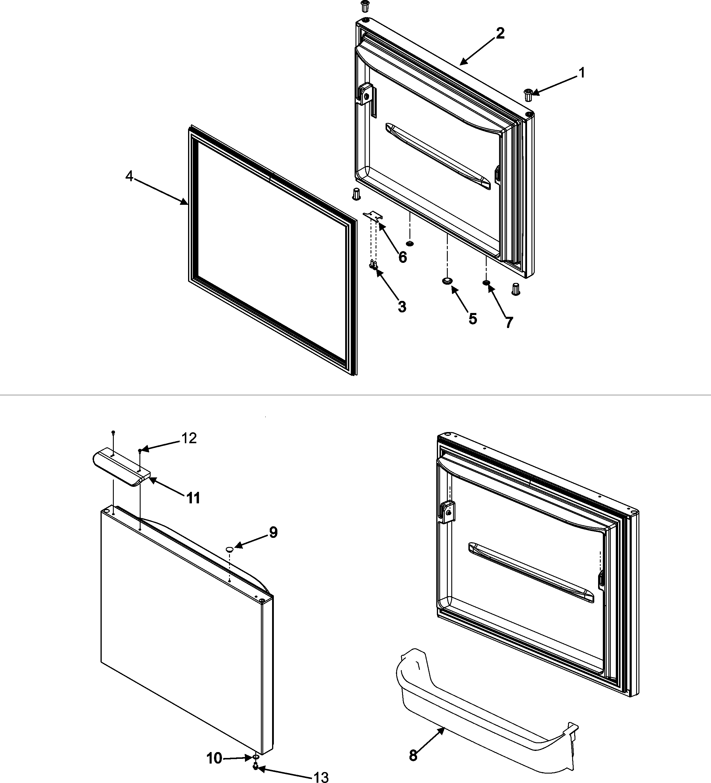 Freezer door