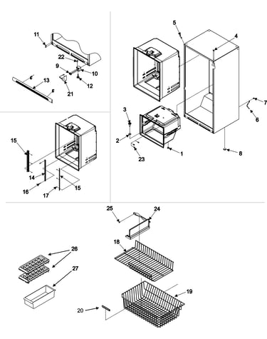 Interior cabinet & freezer shelving