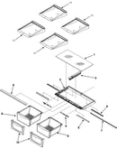 Shelves & crisper assembly