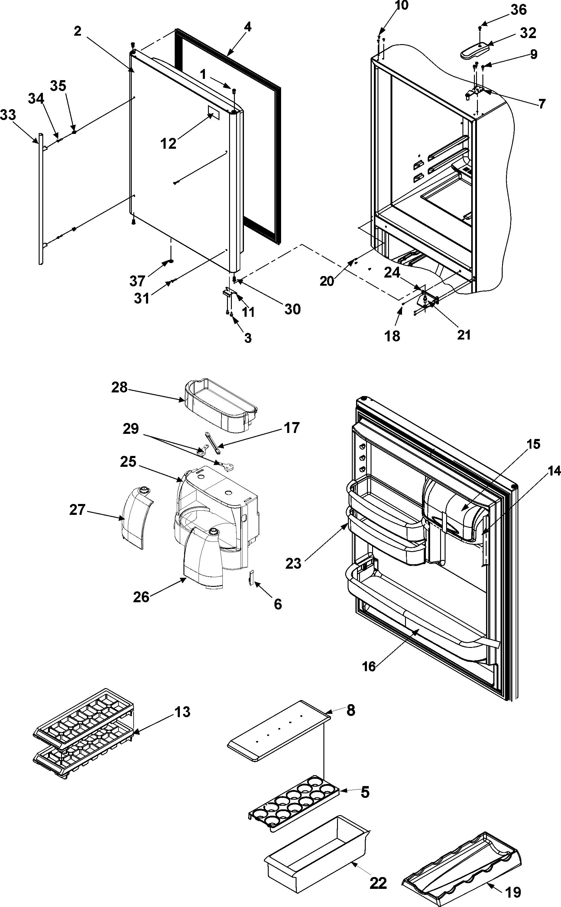 Refrigerator door