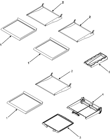 Refrigerator shelves