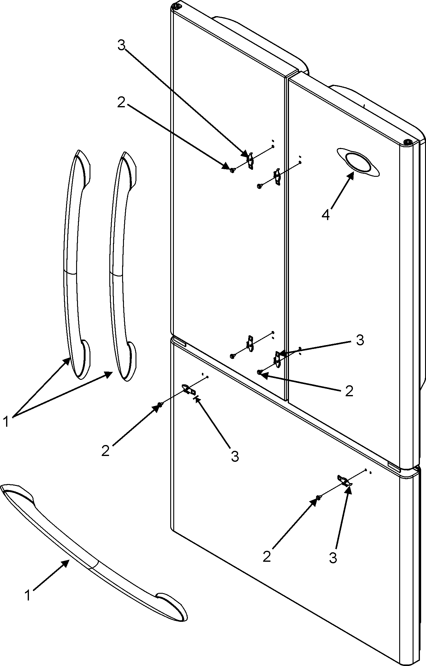 HANDLES (MFC2061HEB/W-SERIES 10)