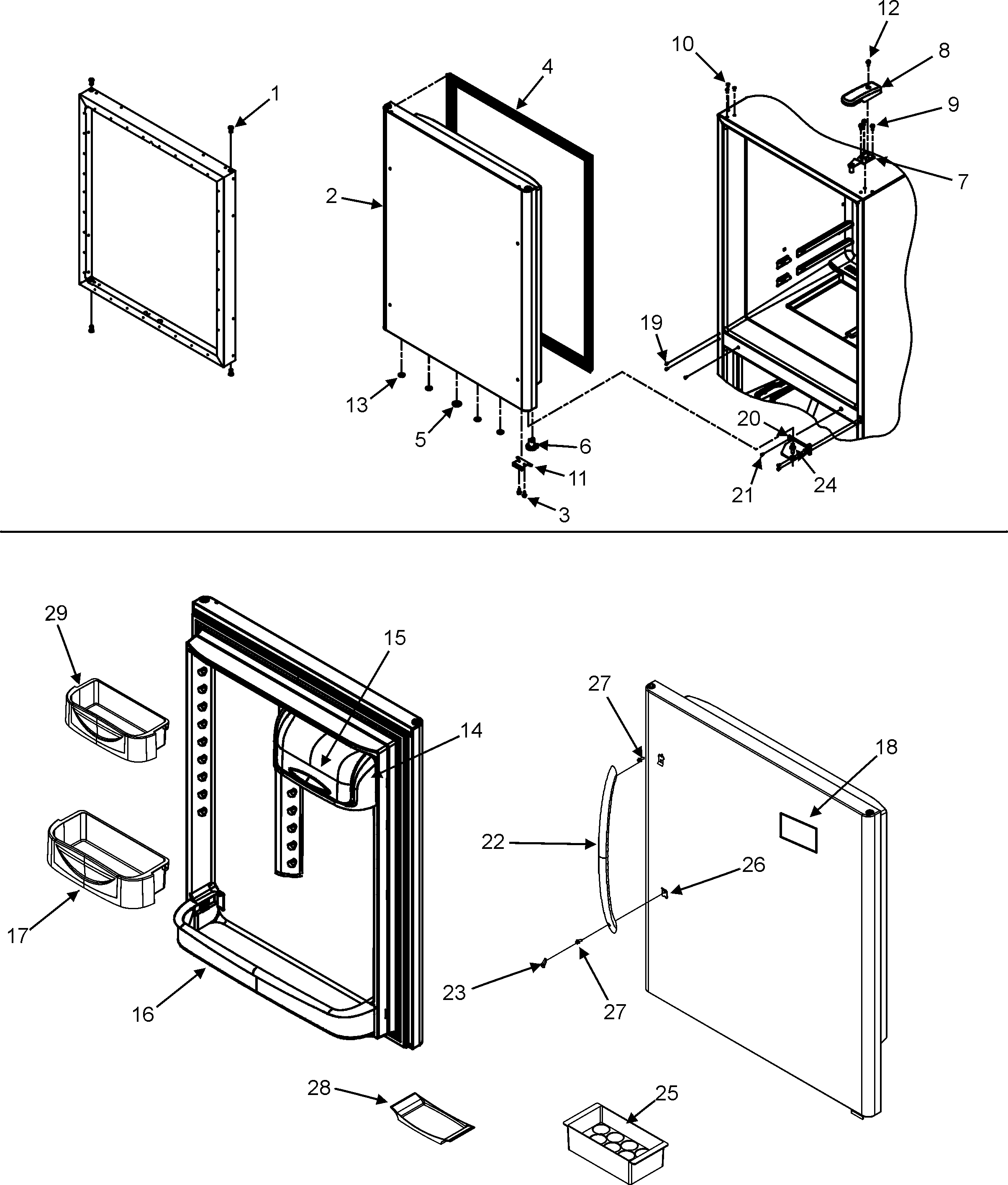 Refrigerator door