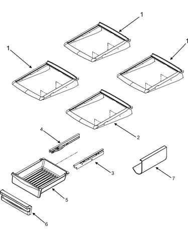 Refrigerator shelves