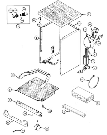 Cabinet & faucet coupler assy.