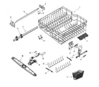 Maytag MDB9601AWS track & rack assembly (upr) diagram