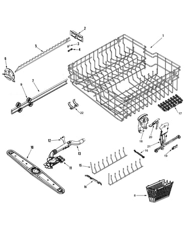 Track & rack assembly (upr)