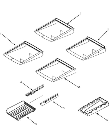 Refrigerator shelves