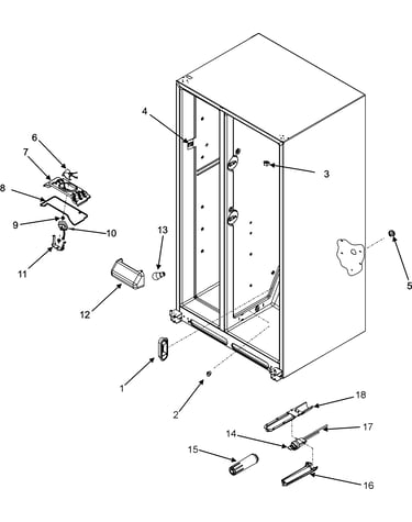 Evap fan assy./crisp light/water filter