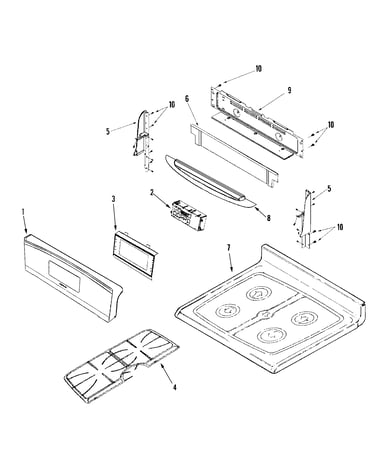 Control panel/top assembly