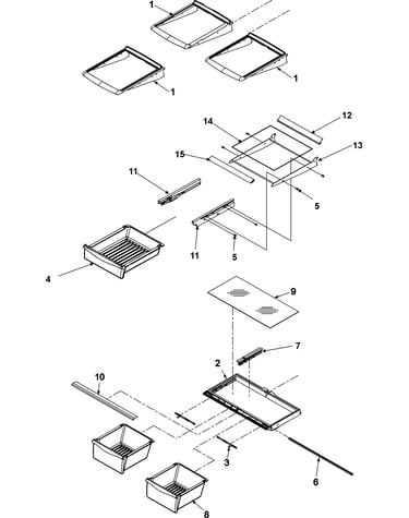 Refrigerator shelving