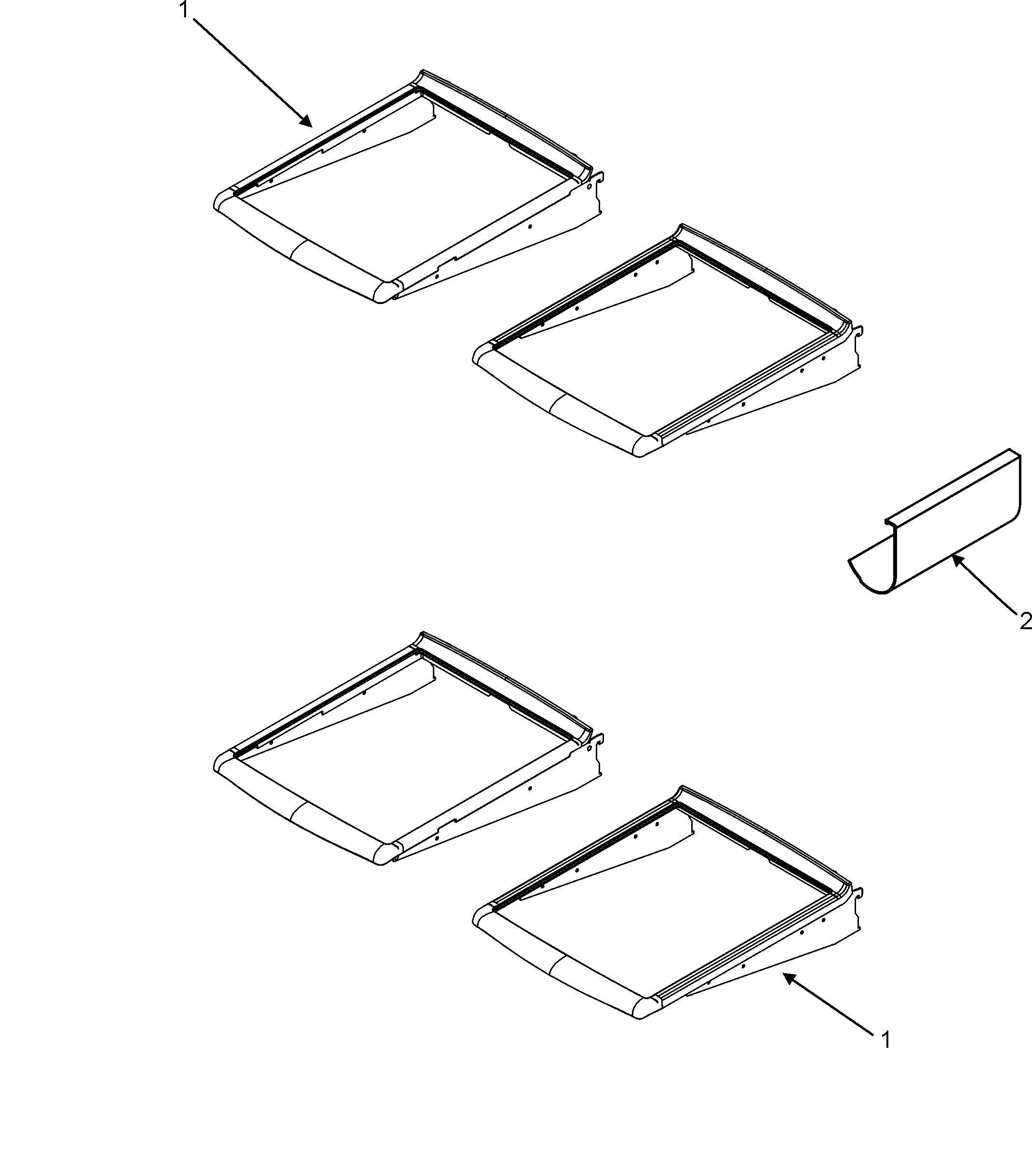 Refrigerator shelves