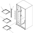 Maytag MSD2641KEW refrigerator shelves diagram