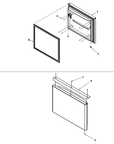 Freezer door