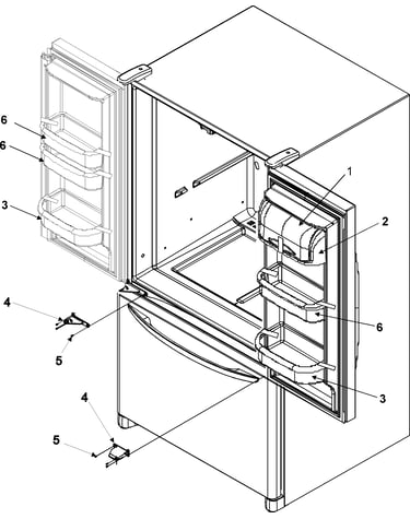 Ref dr storage & center hinges