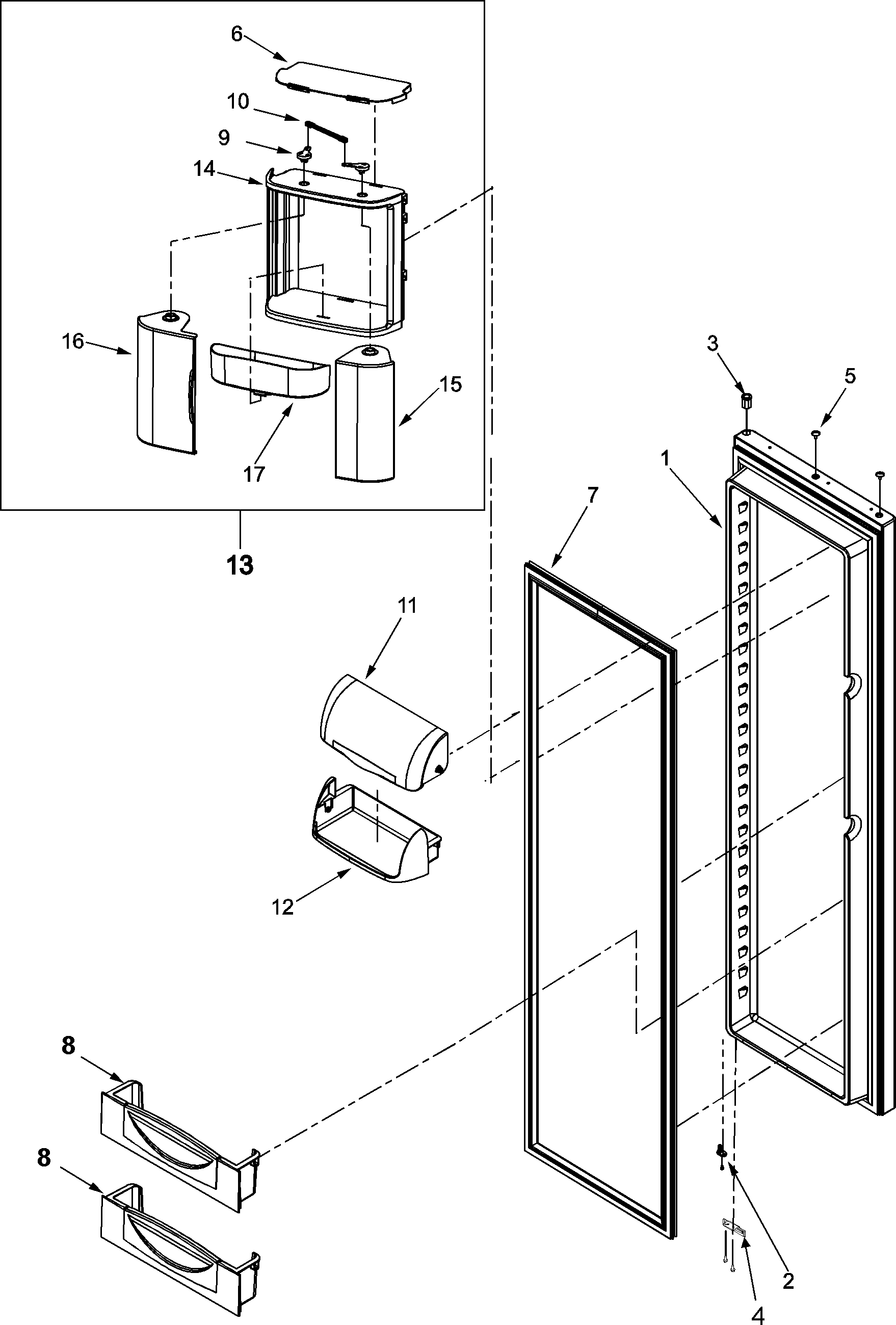 Refrigerator door