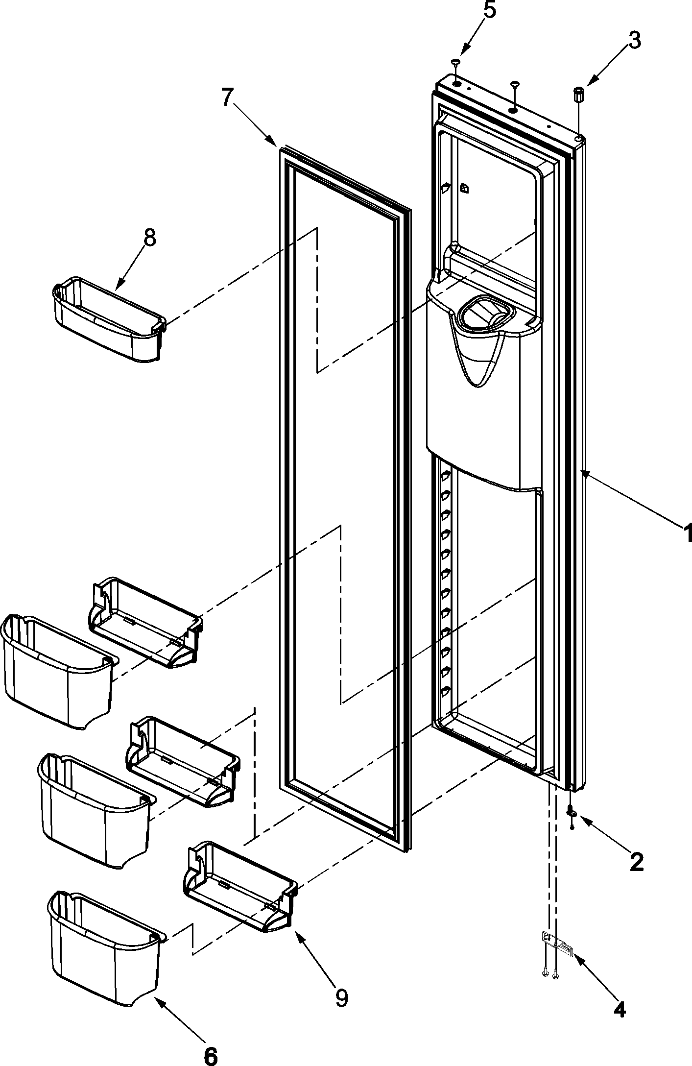 Freezer door