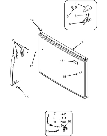 Freezer outer door