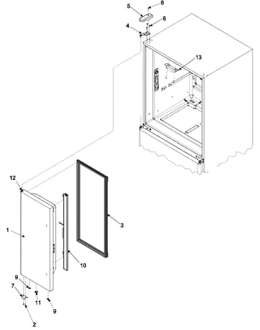 Left refrigerator door