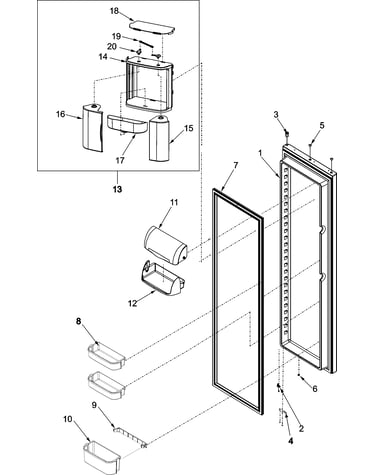 Refrigerator door