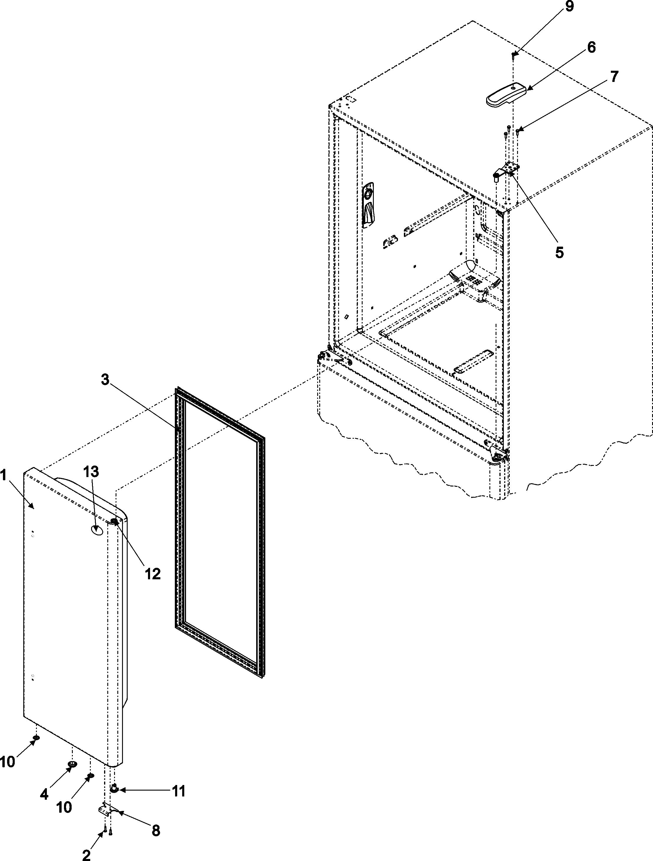 Right refrigerator door