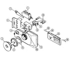 Maytag DWU9200ABX rinse aid & soap dispenser diagram