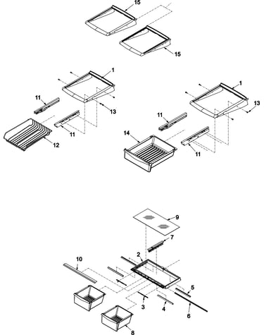 Refrigerator shelving
