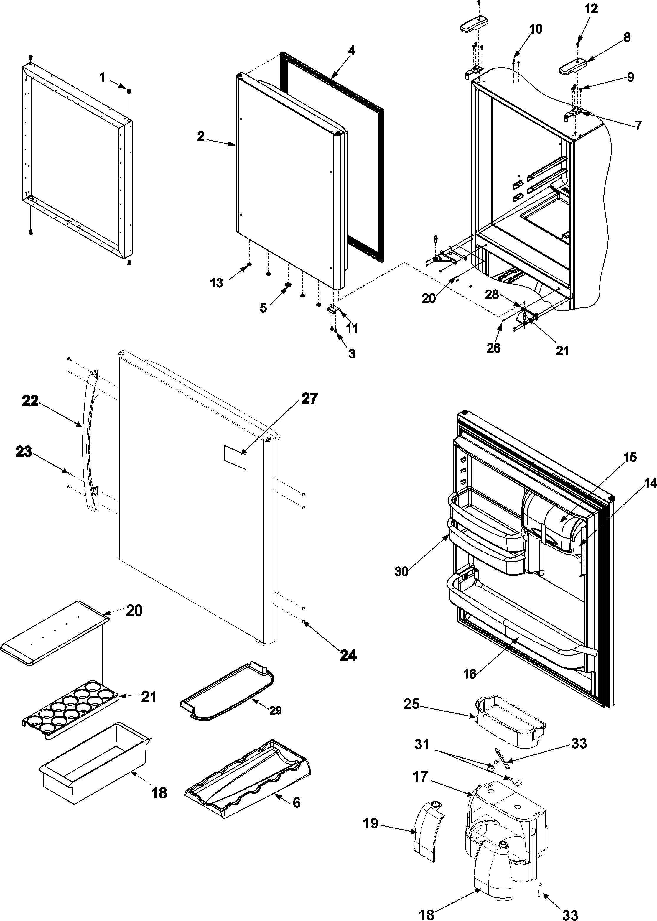 Refrigerator door