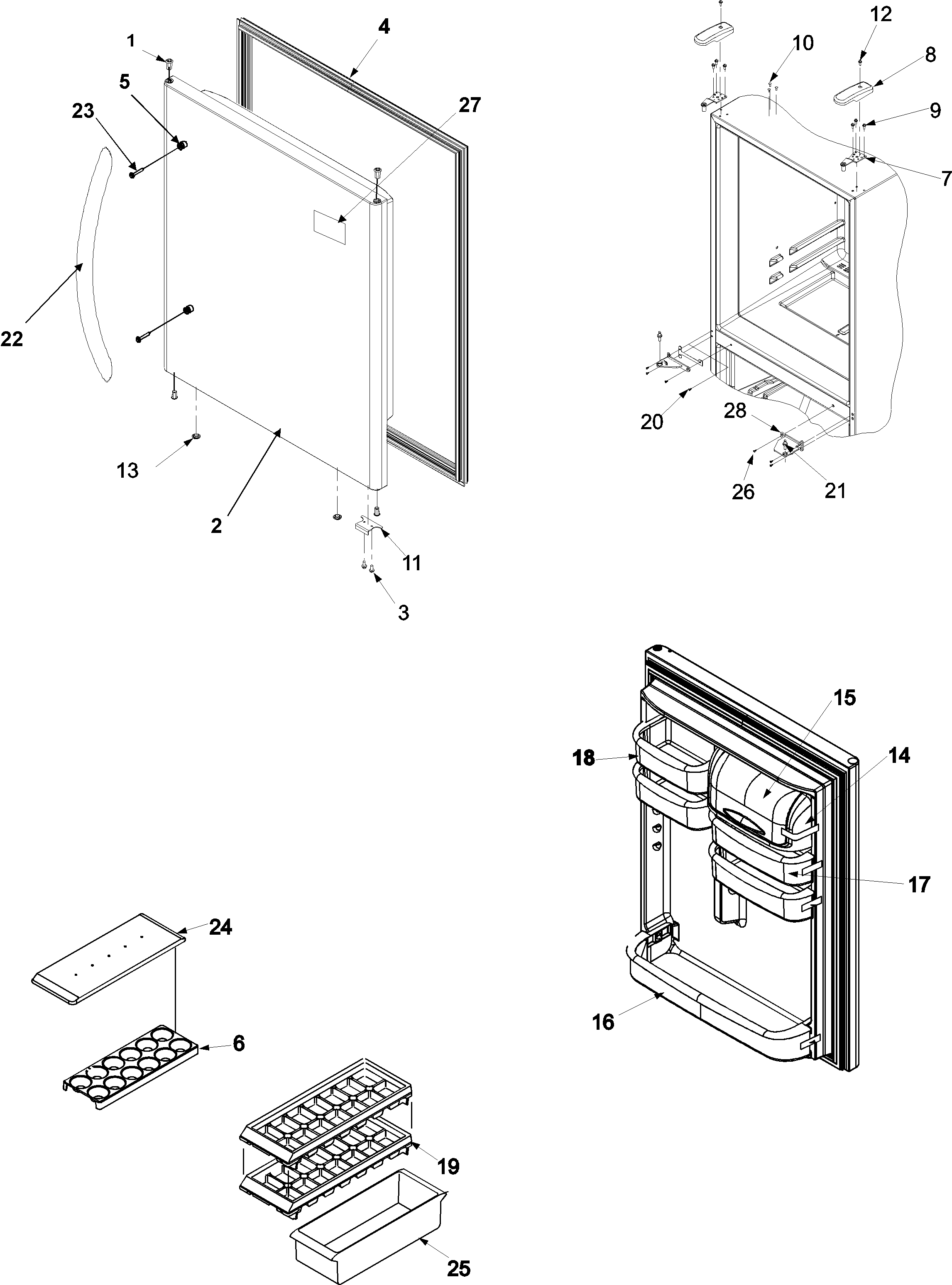 Refrigerator door