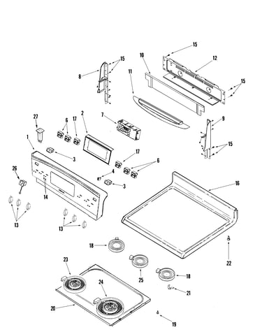 Control panel/top assembly