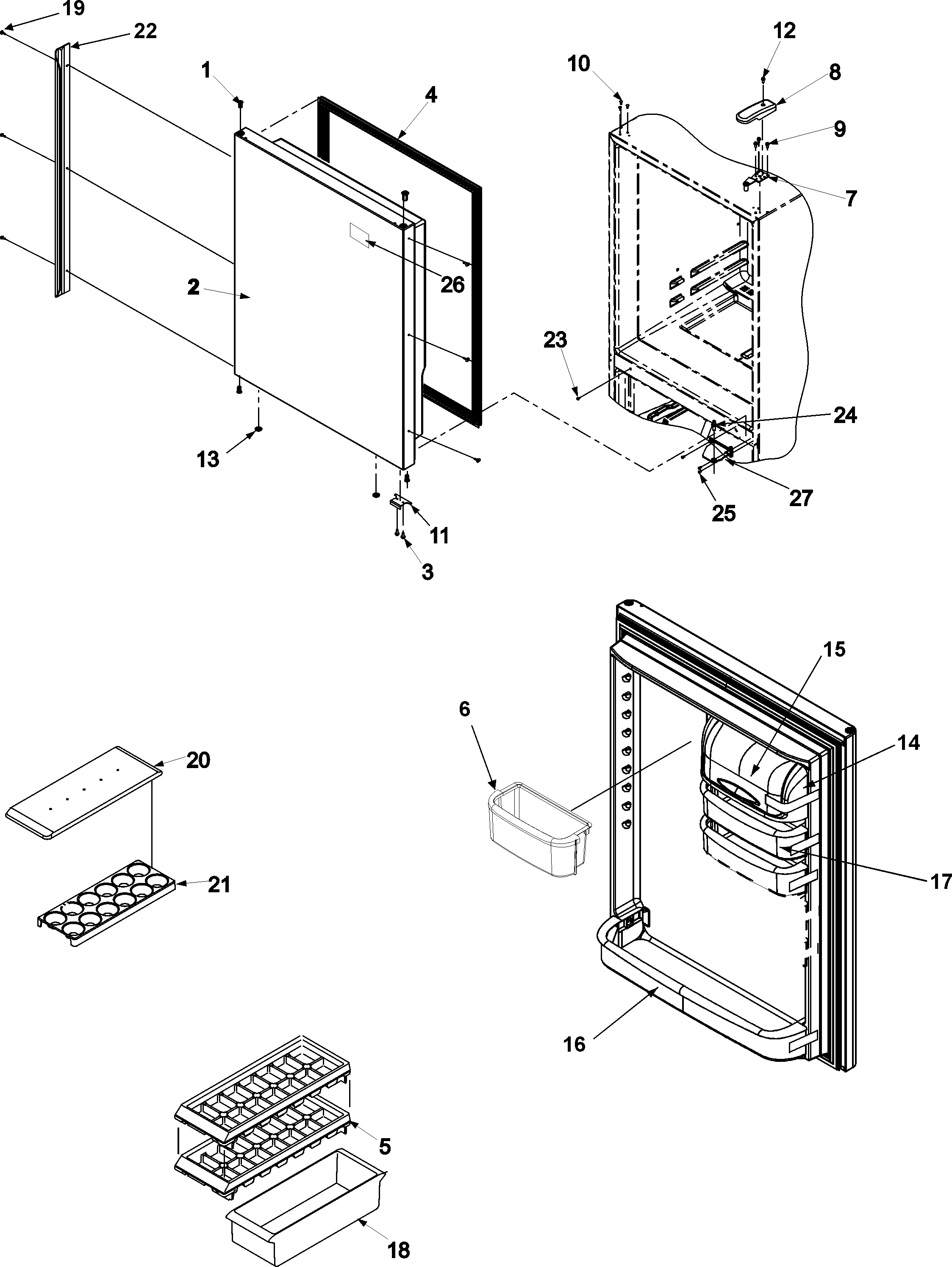 Refrigerator door