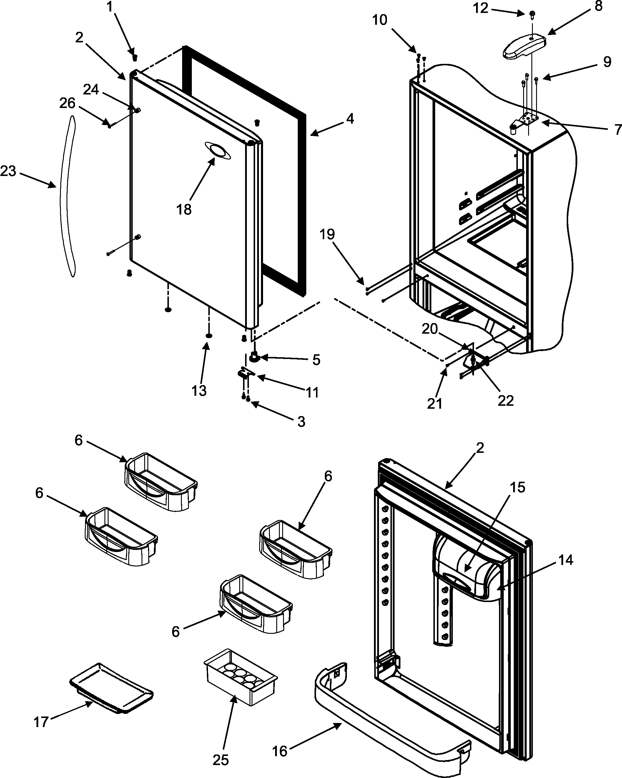 Refrigerator door