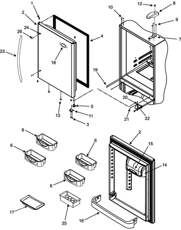Refrigerator door