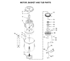 Maytag MVWB766FW2 motor, basket and tub parts diagram