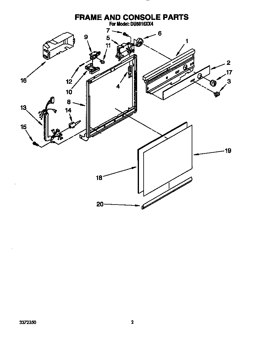 Frame and console
