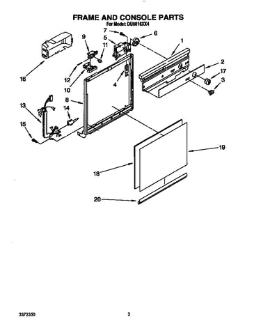 Frame and console