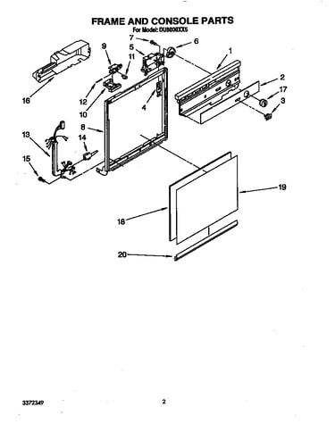 Frame and console