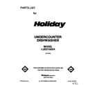 Holiday LUD2100X4 front cover diagram