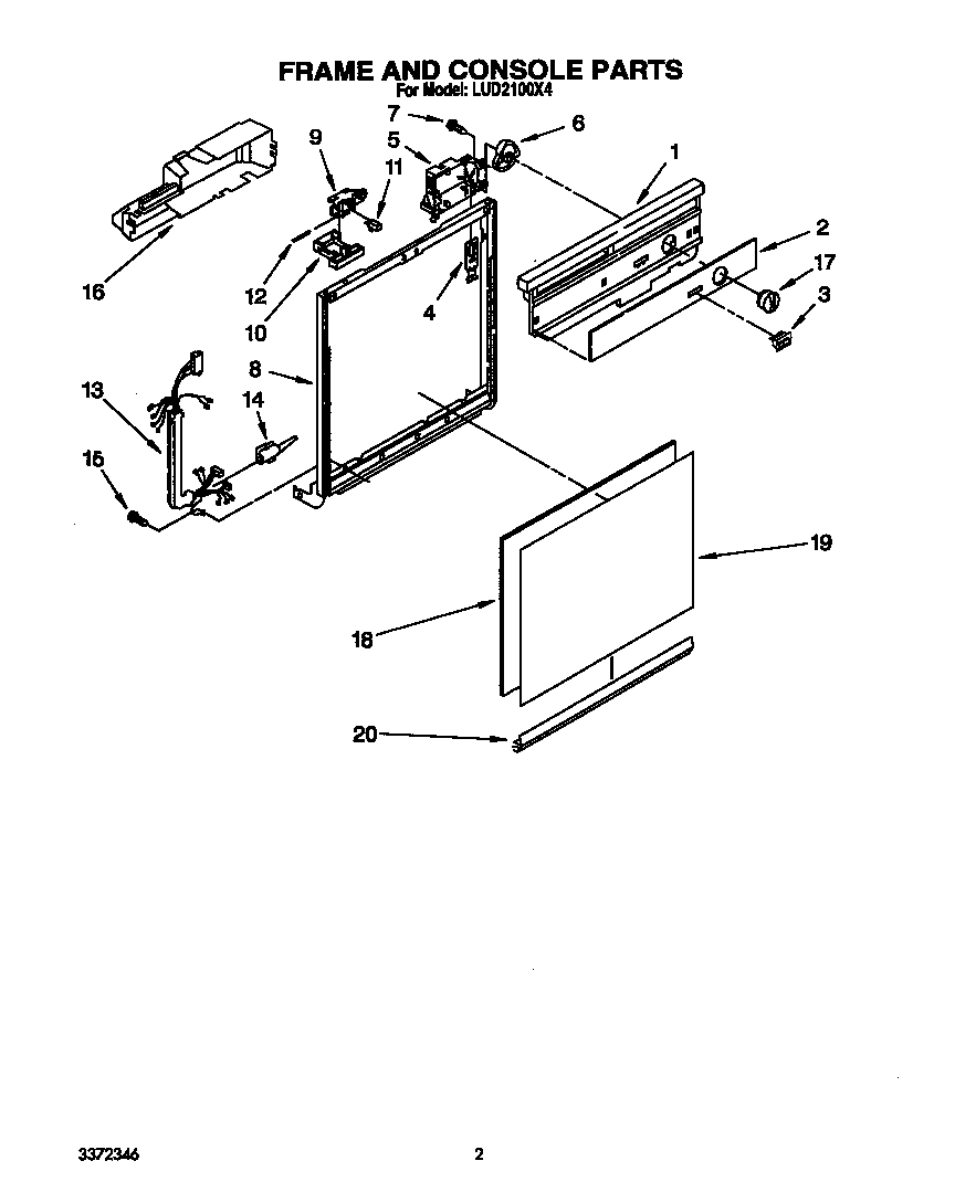 Frame and console