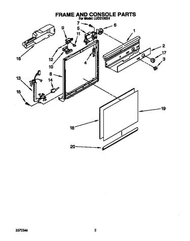 Frame and console