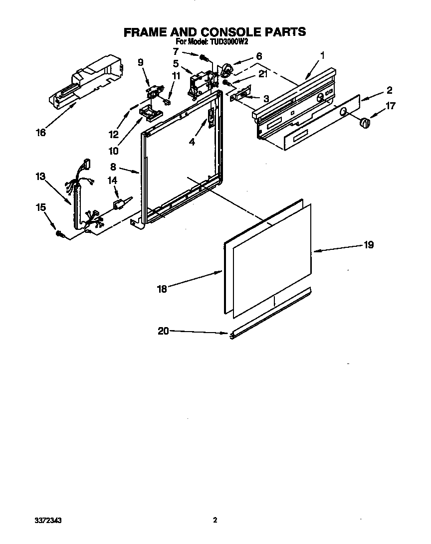 Frame and console