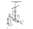 Roper WU5750Y1 pump and spray arm diagram