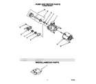 Roper WU5750Y1 pump and motor diagram