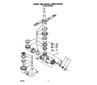 Roper WU5650X2 pump and sprayarm diagram