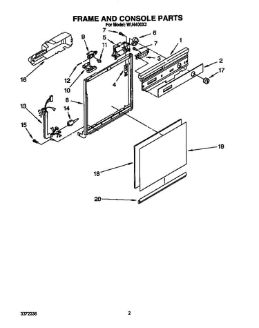 Frame and console
