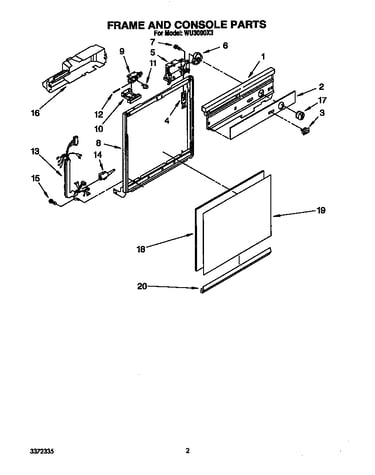 Frame and console