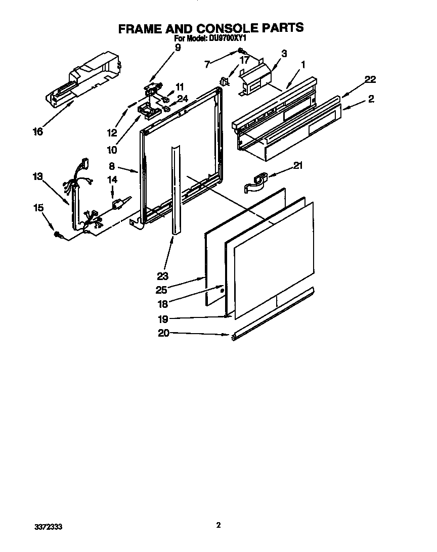 Frame and console