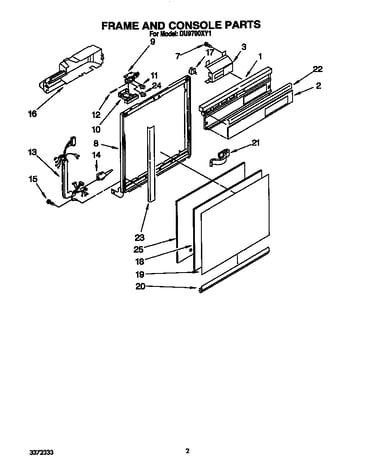 Frame and console