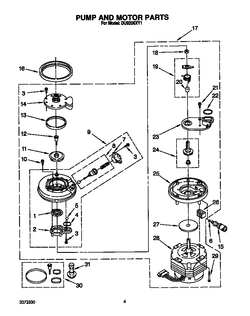 Pump and motor